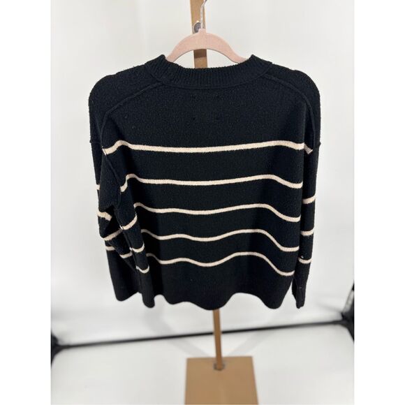 Aerie unreal black stripe sweater women’s size XS - Picture 8 of 10